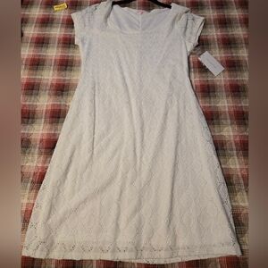 Isaac Mizrahi White Lace Mini Dress